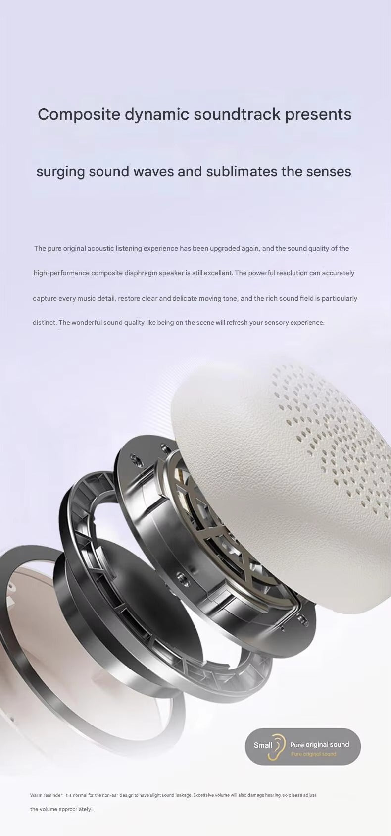 Original Lenovo EB300 Fashion Wireless Bt Headphones Long Battery Life Stereo Music Sports Gaming Headphones with Mic