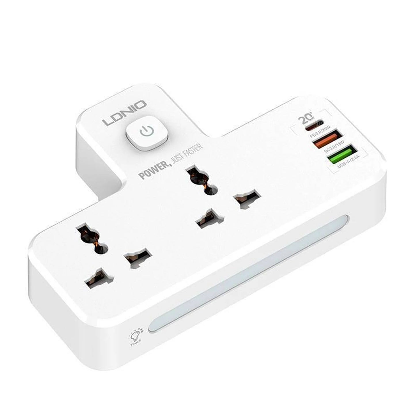 LDNIO 2 AC Outlets Portable Extension Power Socket SC2311