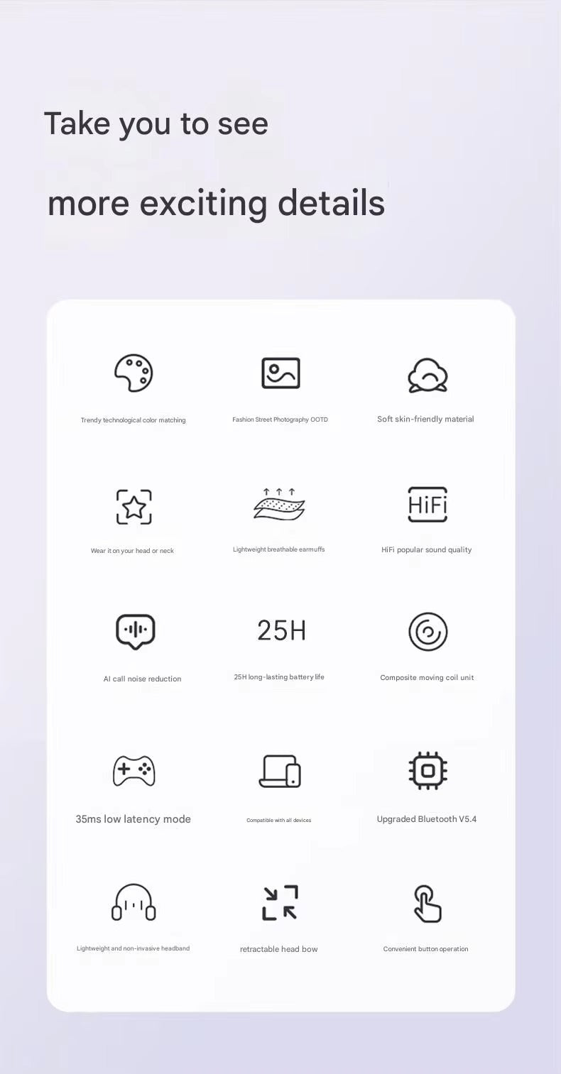 Original Lenovo EB300 Fashion Wireless Bt Headphones Long Battery Life Stereo Music Sports Gaming Headphones with Mic