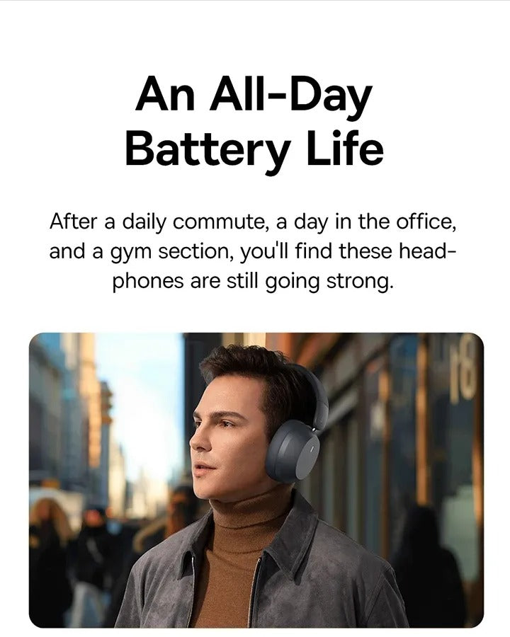 Baseus Bass 35 Max Wireless Headphones with Upto 50 Hours Long Battery