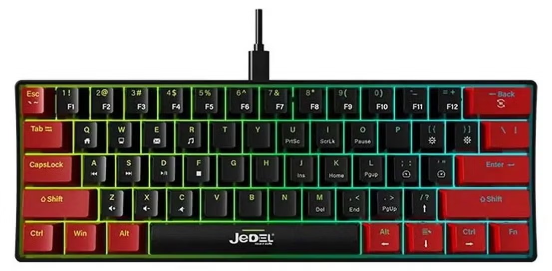 61 Keys Mechanical Rainbow Lighting Gaming keyboard Jedel KL69