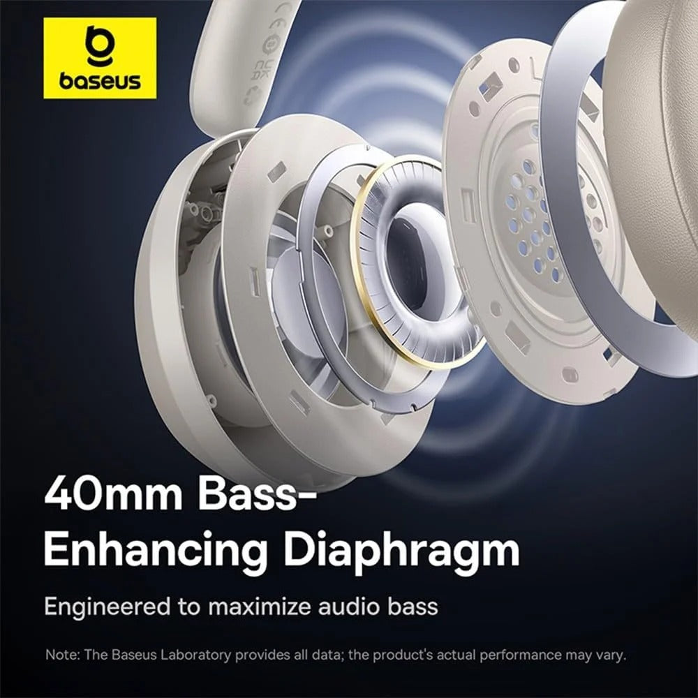 Baseus Bass 35 Max Wireless Headphones with Upto 50 Hours Long Battery