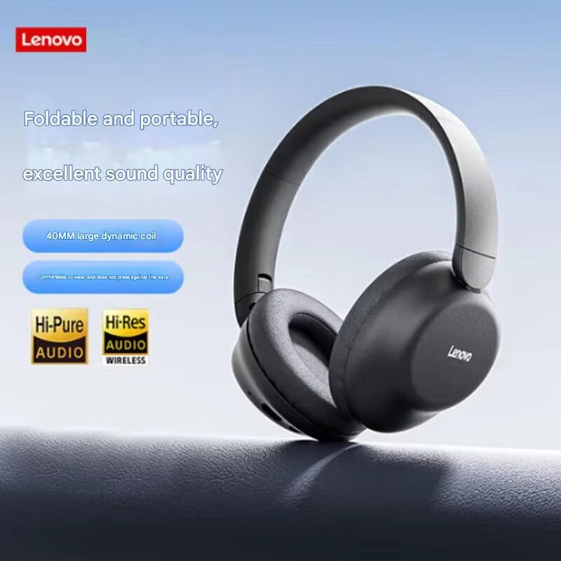 Original Lenovo TC3307 Gaming Headphones 30 Hours of Long Battery Life Fold Stereo Sports Wired Wireless Bt Headphones