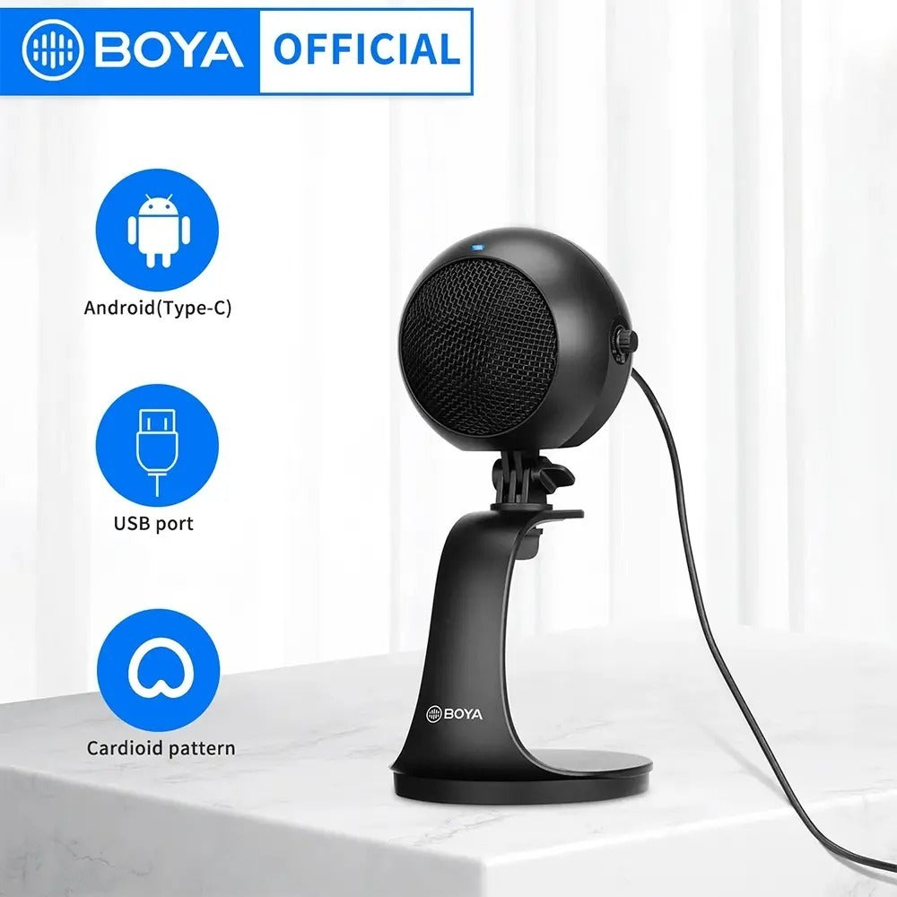 BOYA BY-PM300 USB Microphone for PC & Laptop – Plug & Play Condenser Mic for Recording, Streaming & Podcast