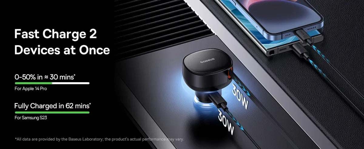 Baseus Enjoyment Pro Retractable USB-C Car Charger 60W