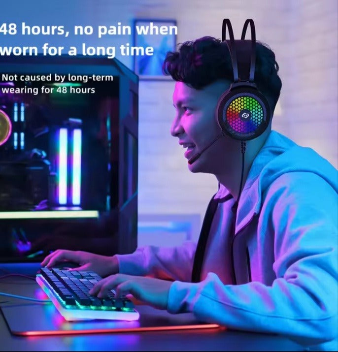 E21 Headphone Full RGB gaming headset Active Noise Cancelling stereo sound