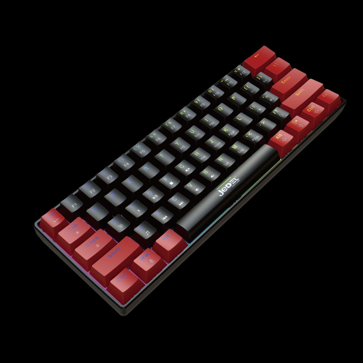 61 Keys Mechanical Rainbow Lighting Gaming keyboard Jedel KL69