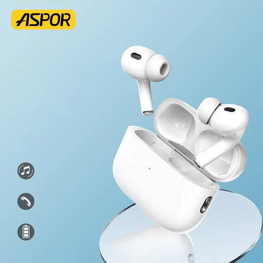 ASPOR A620 ANC AirBuds Pro 2 – Full-Function, Wireless Charging, 30Hrs Playtime, Bluetooth 5.4
