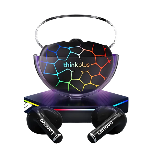 Lenovo LP80 Pro RGB Headphone TWS Bluetooth Wireless LED Lights Earphones Waterproof Noise Reduction Sports Headset Gaming Music Earbuds 40 Hours battery timing Standby - Lenovo LP80 Pro TWS Bluetooth Headphones – RGB, Low Latency, Wireless