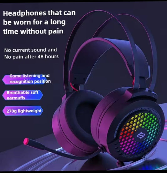 E21 Headphone Full RGB gaming headset Active Noise Cancelling stereo sound